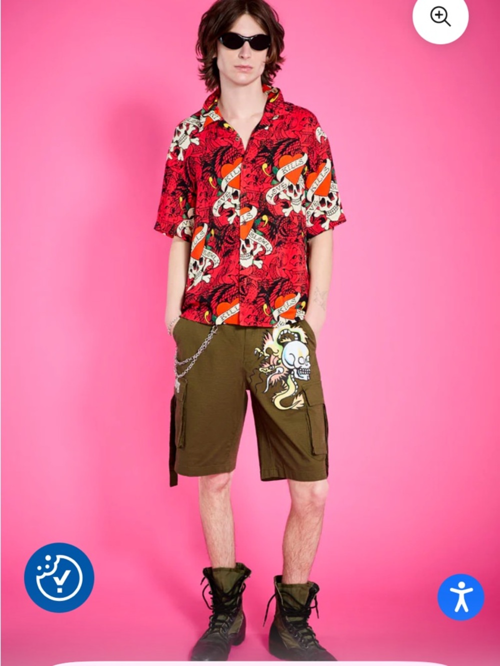 SKULL BOXY CAMP SHIRT